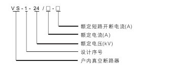 VS1-24真空斷路器型號(hào)含義說明